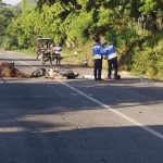 Hombre a bordo de una motocicleta muere al impactar con una vaca en Puerto Cortés Hombre a bordo de una motocicleta muere al impactar con una vaca en Puerto Cortés