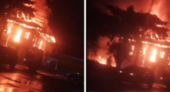 Voraz incendio destruye histórica cafetería en La Ceiba